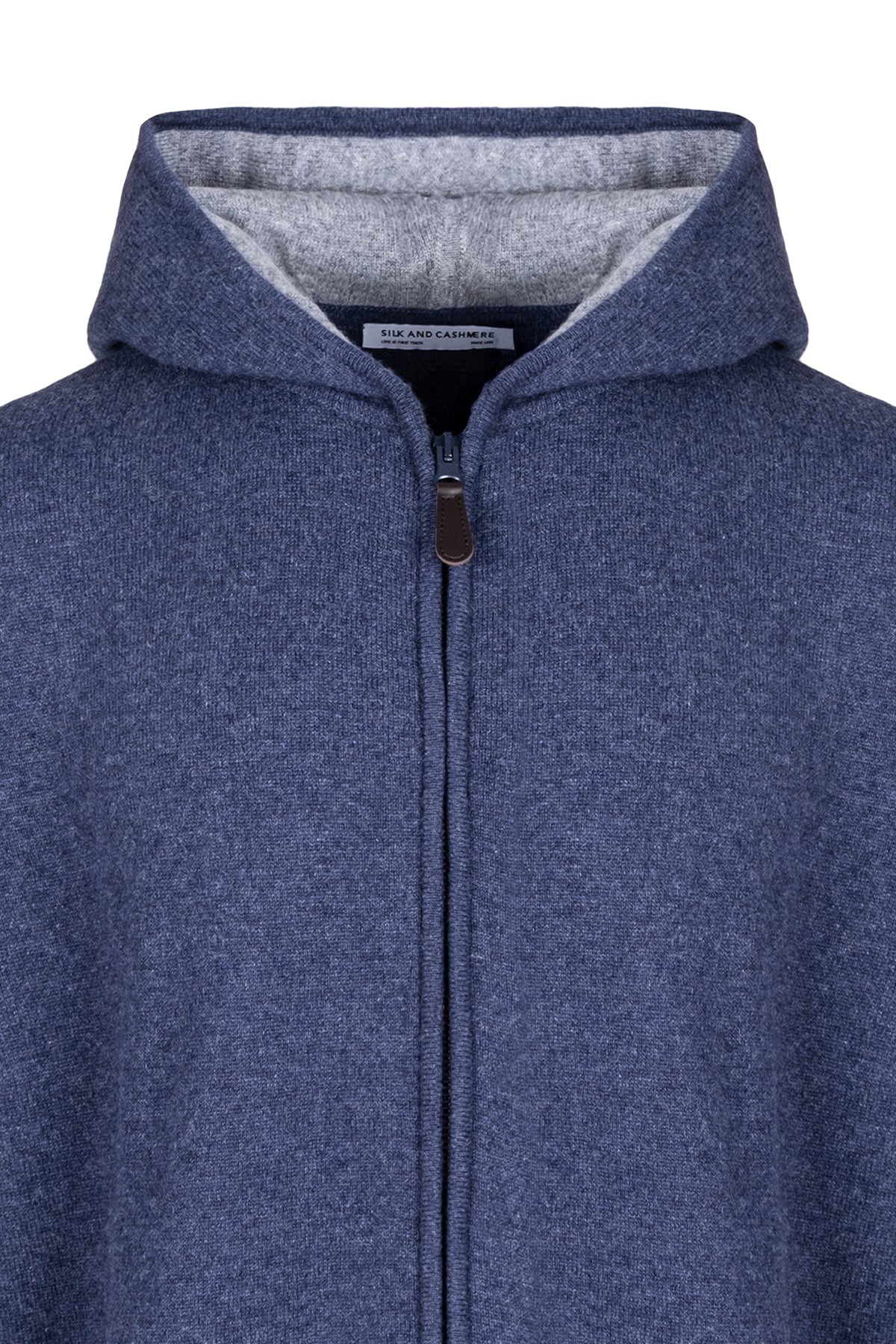 Denim Scott Saf Kaşmir Kapüşonlu Hırka