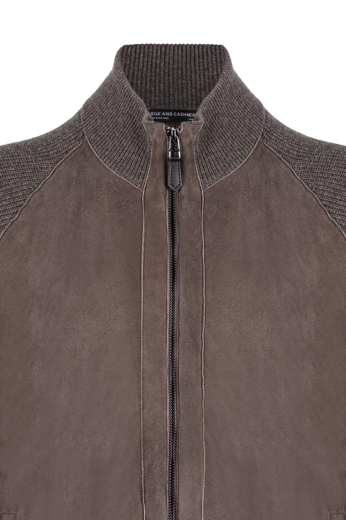 Kahverengi Kaşmirli Süet Erkek Hırka