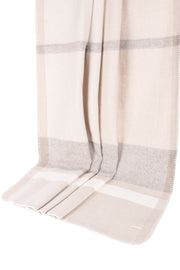 Açık Bej Laura Yün Battaniye 120x180 cm