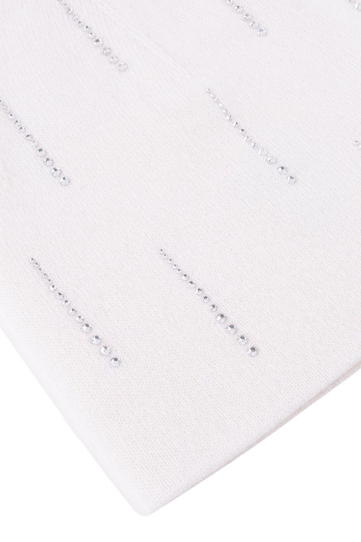 Ekru Lucia Taşlı Bere