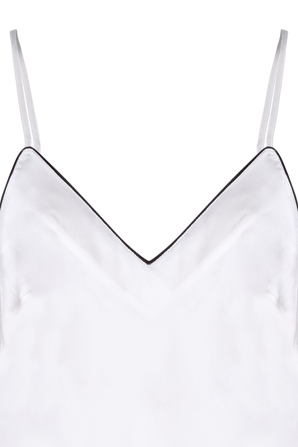 Beyaz Cindy Saf İpek Gecelik