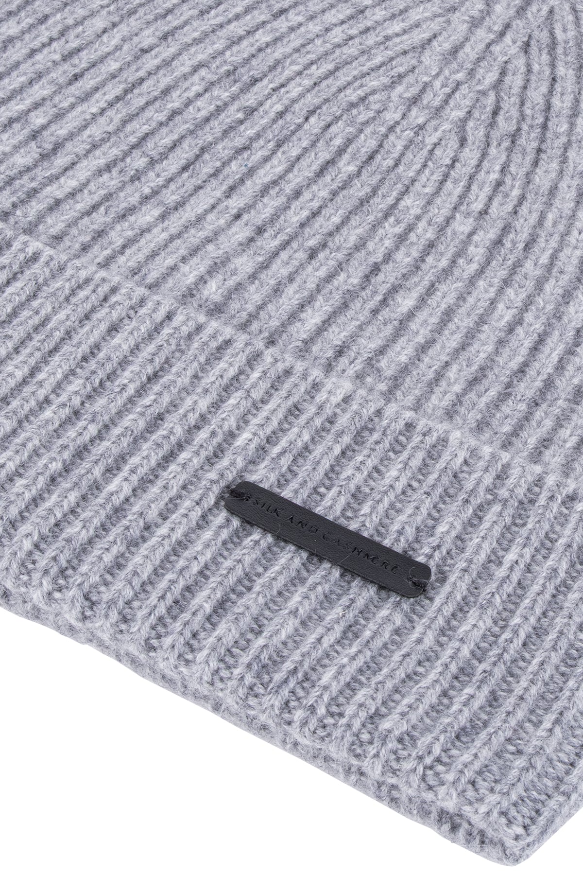 Gri Stockholm Saf Kaşmir Ribana Bere