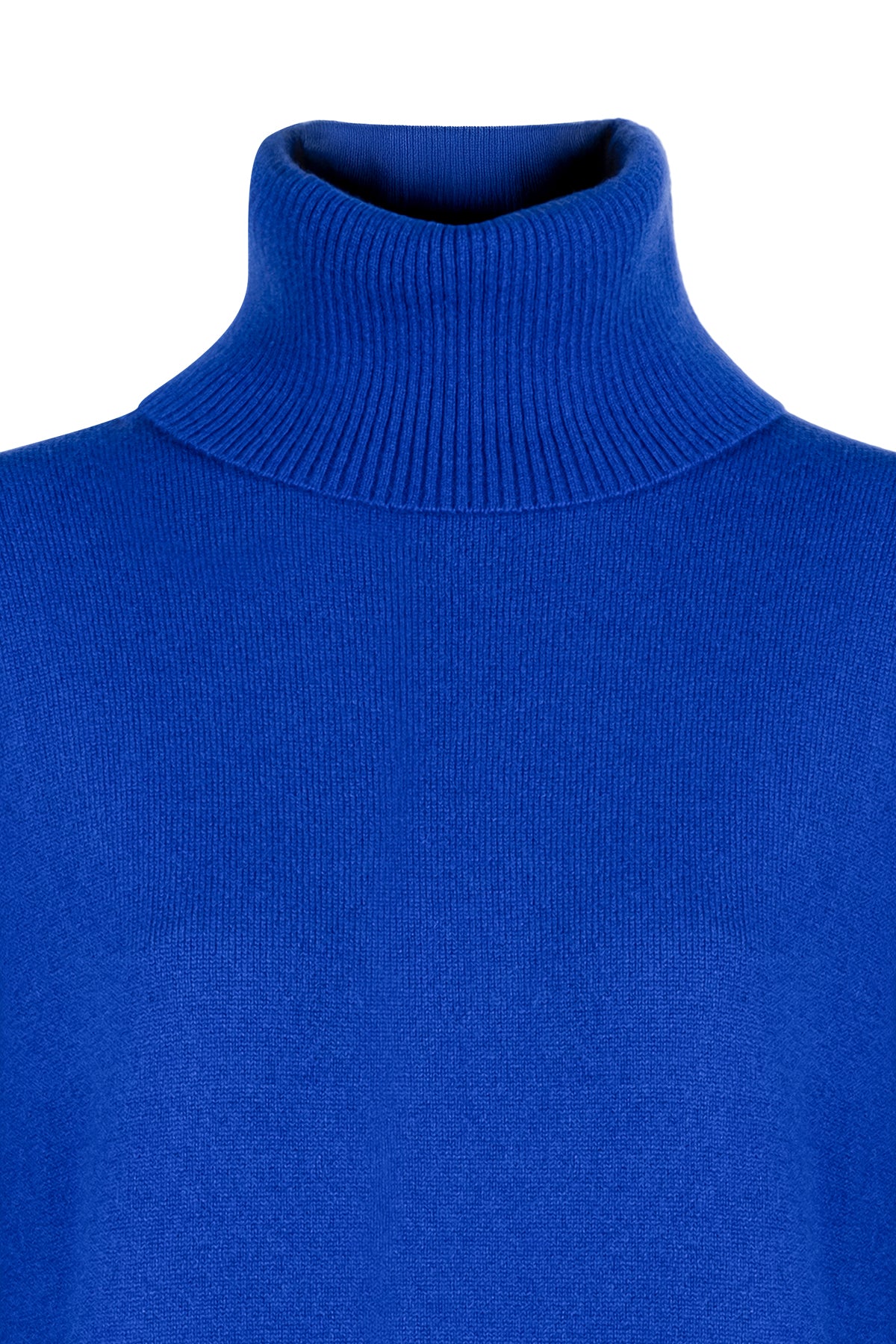 Saks Mavi Lilly Saf Kaşmir Balıkçı Yaka Kazak