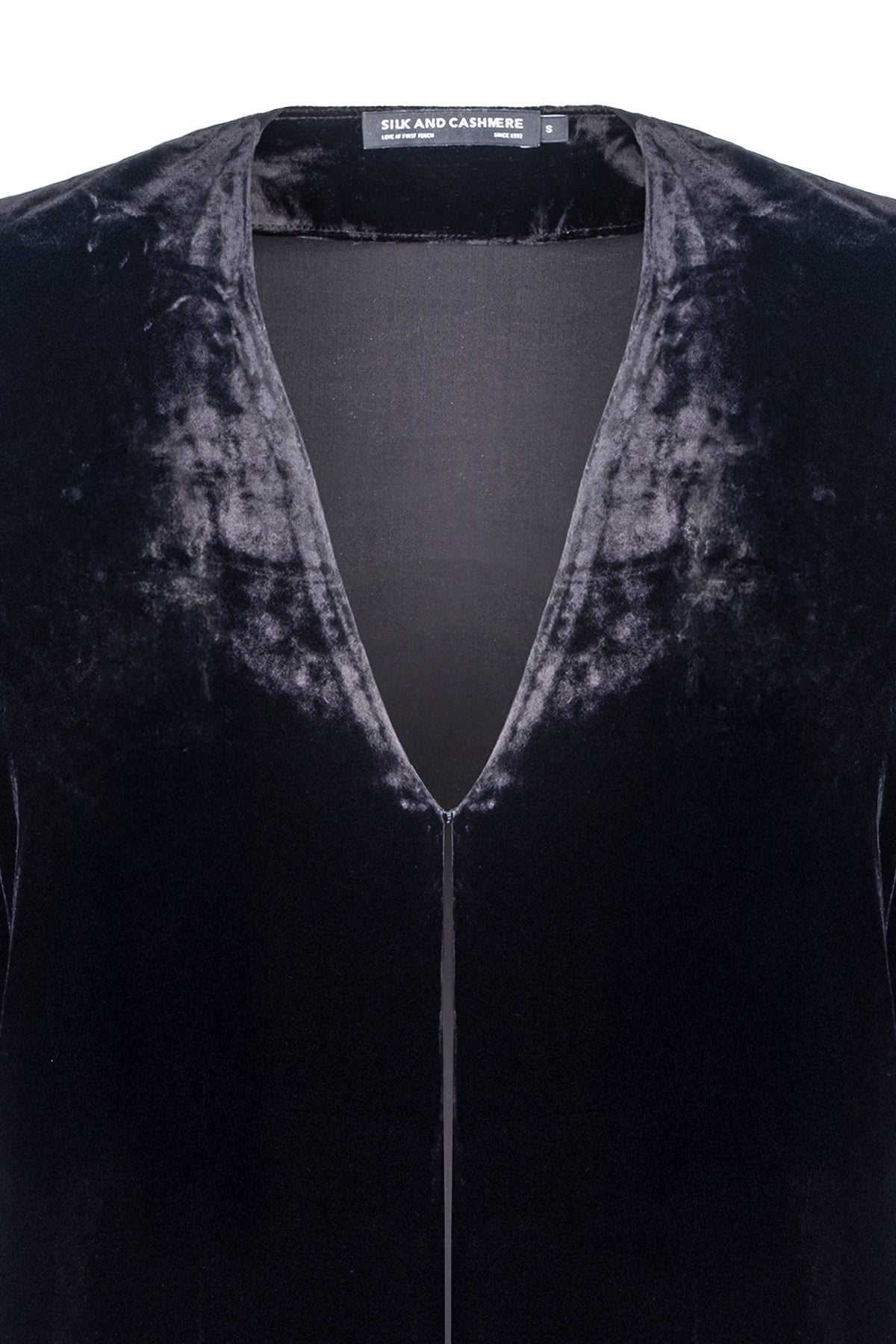 Siyah Paris İpekli Kadife Ceket