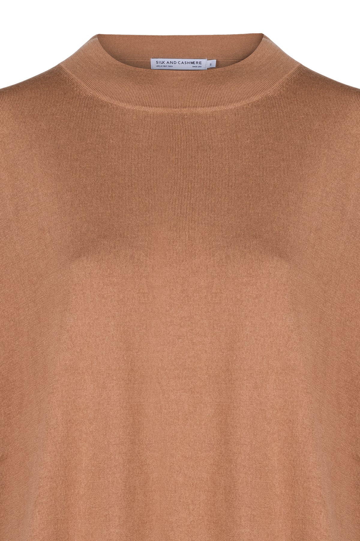Camel Zoe İpek Kaşmir Yuvarlak Yaka Tunik Triko