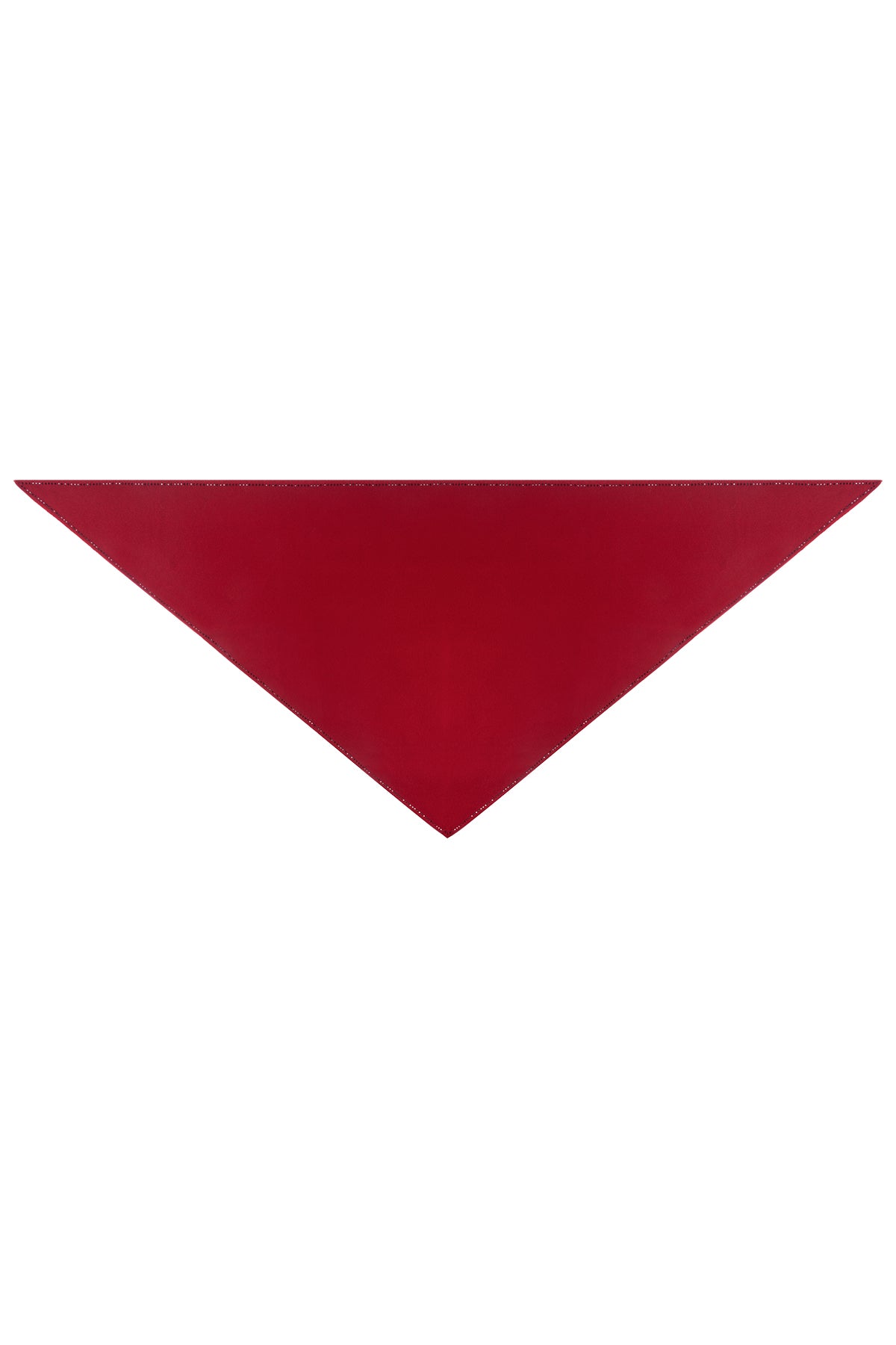 Kırmızı Saf Kaşmir Taşlı Üçgen Şal 105x105x165 cm