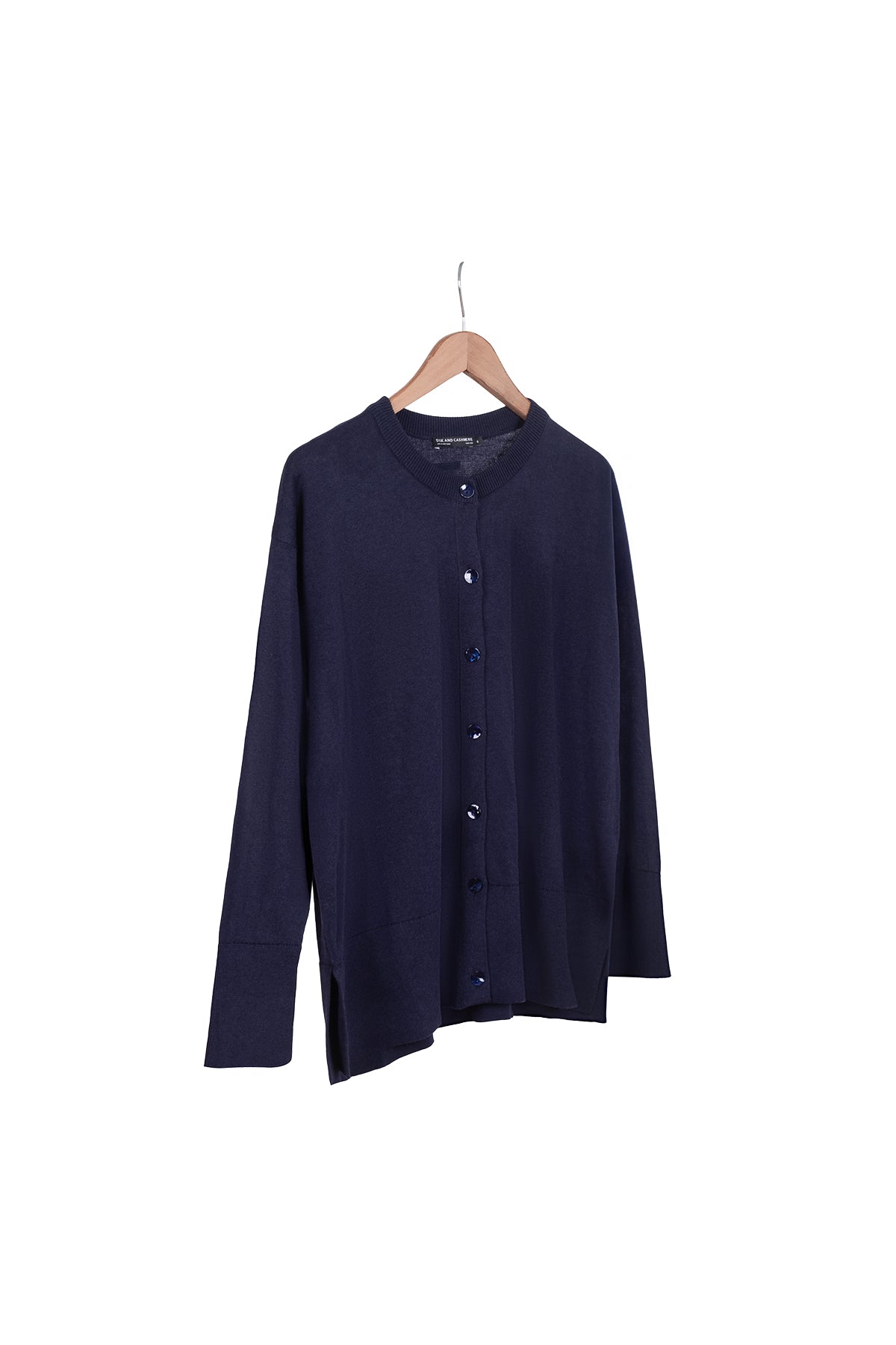 Lacivert Mila Yuvarlak Yaka Triko Hırka