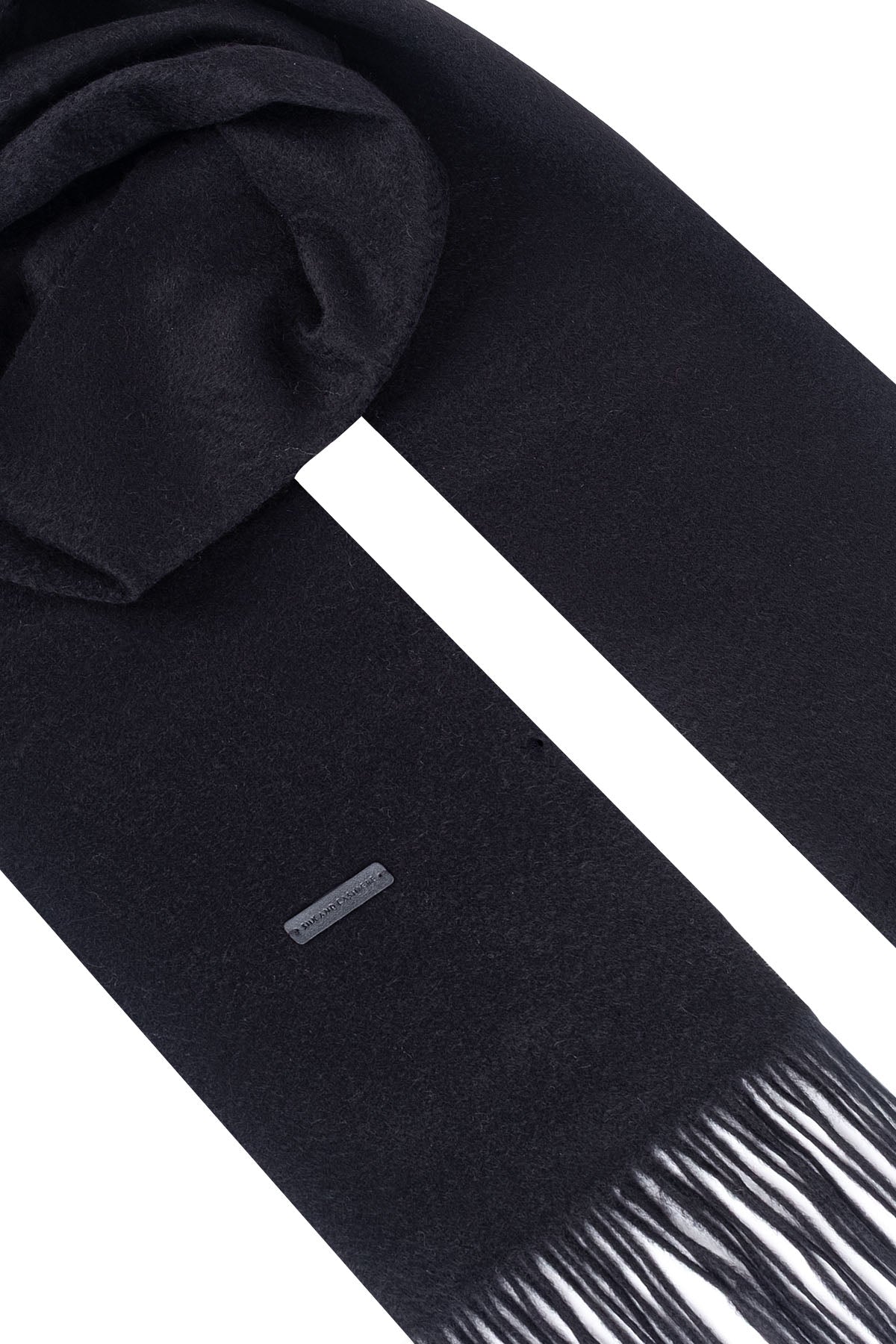 Siyah Patrick Saf Kaşmir Atkı 35x170 cm