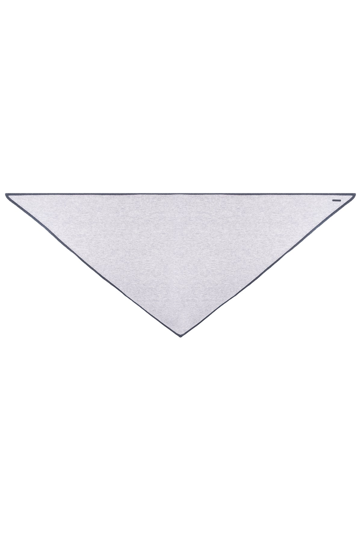Gri Saf Kaşmir Üçgen Atkı 73x160x73 cm