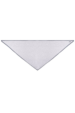 Gri Saf Kaşmir Üçgen Atkı 73x160x73 cm