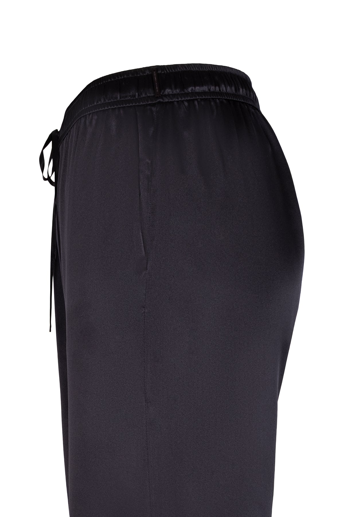 Siyah Astrid Saf İpek Pantolon