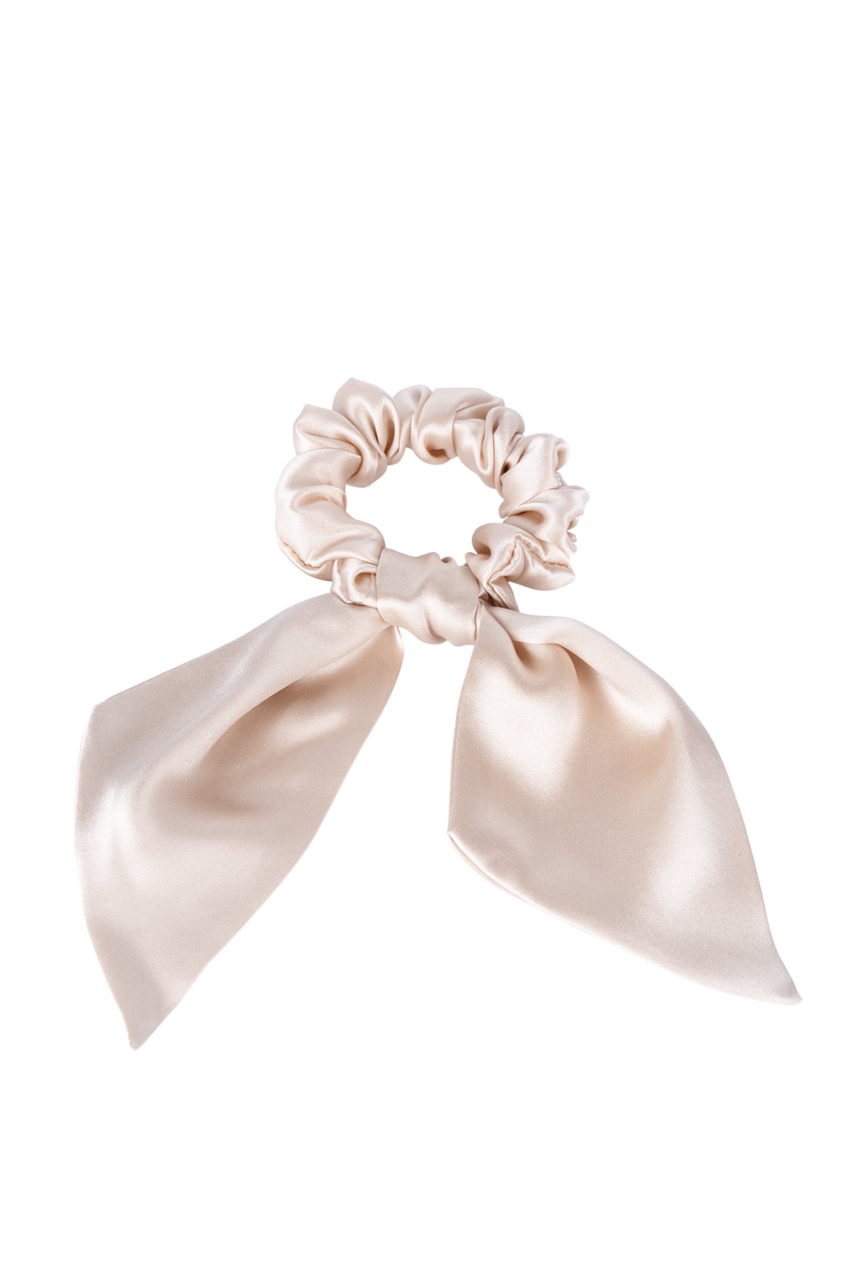 Bej Anabel Saf İpek Büyük Kurdeleli Toka