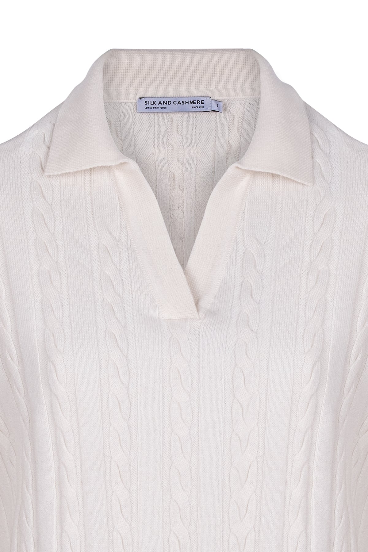 Ekru Amelia Polo Yaka Crop Kazak