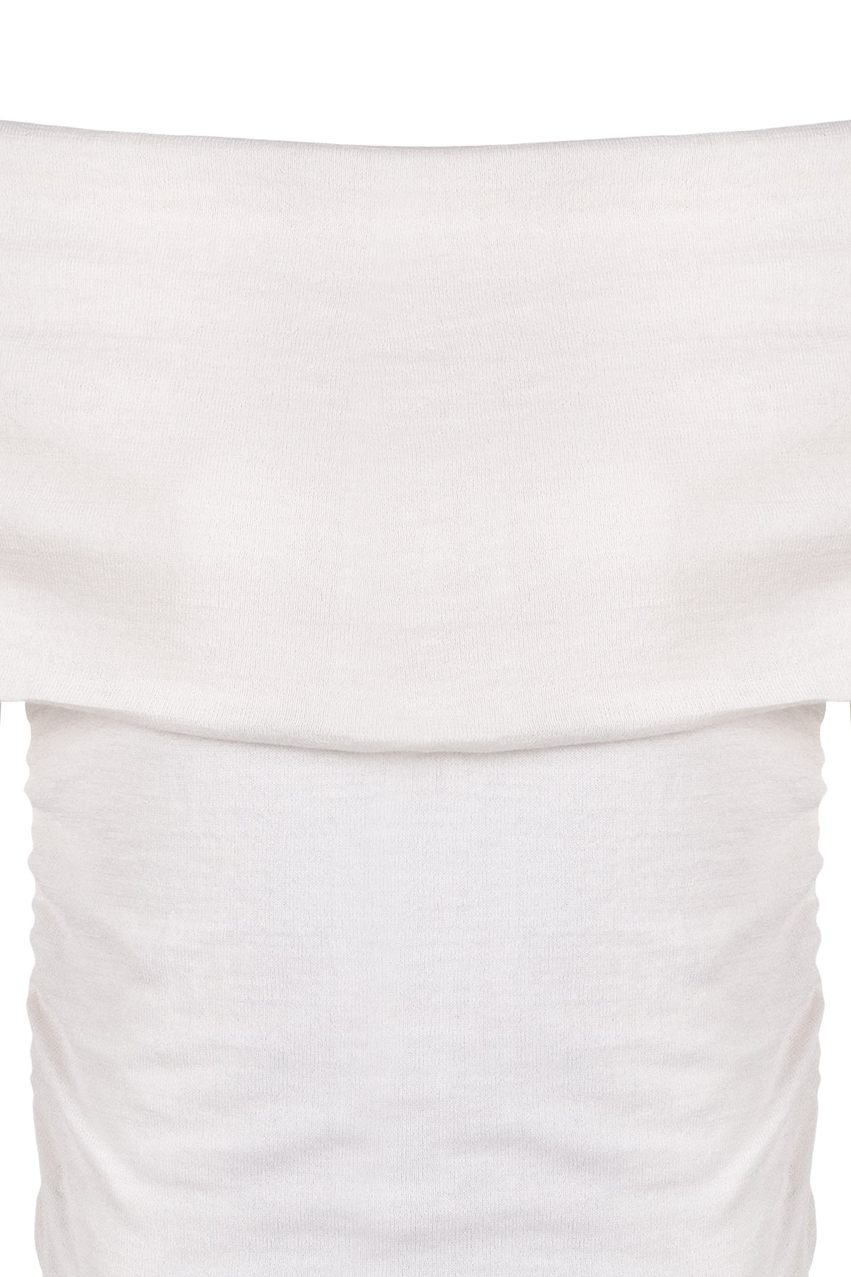 Ekru Ultralight Saf Kaşmir Omuz Dekolteli Triko