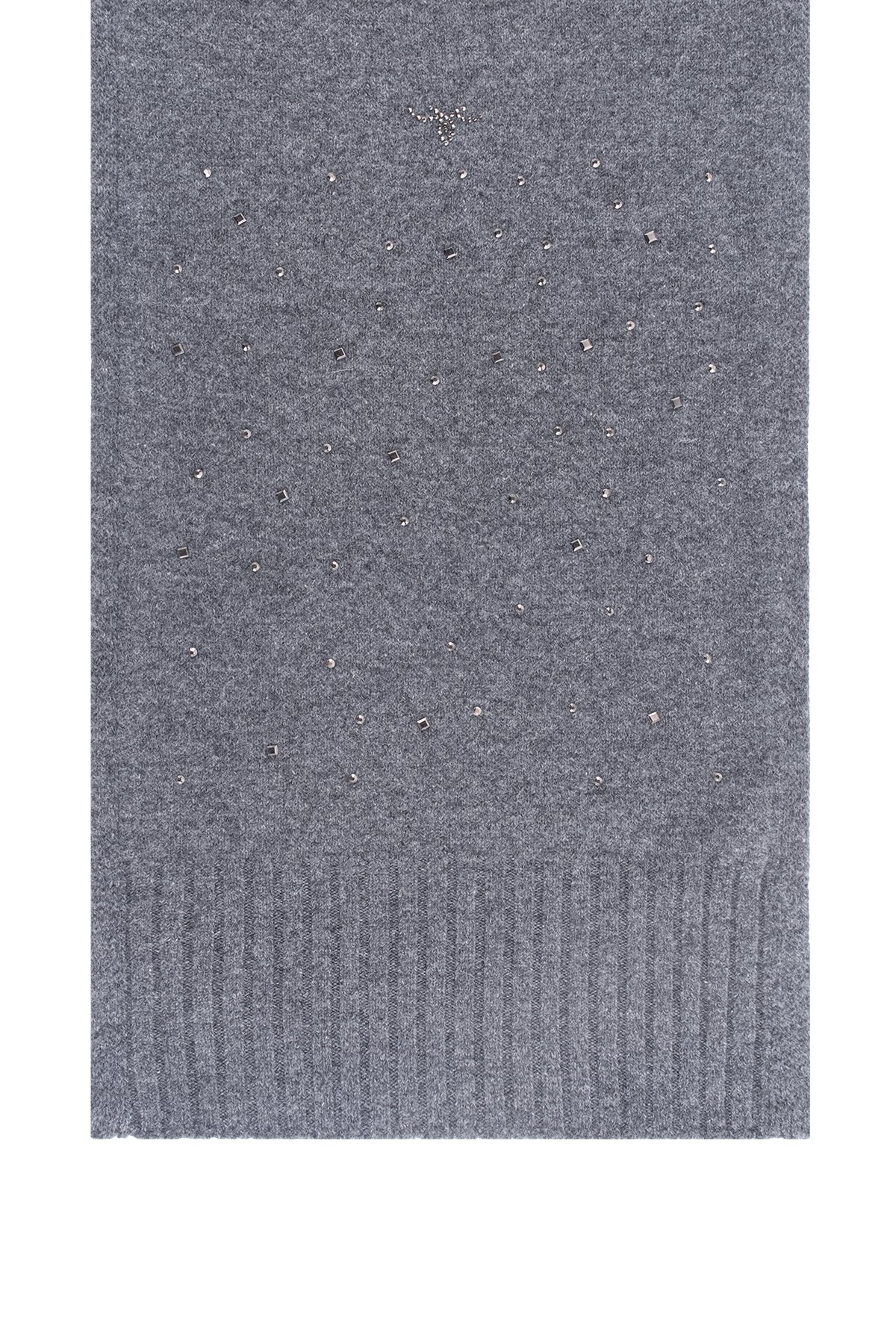 Gri Lucia Taşlı Atkı 30x190 cm