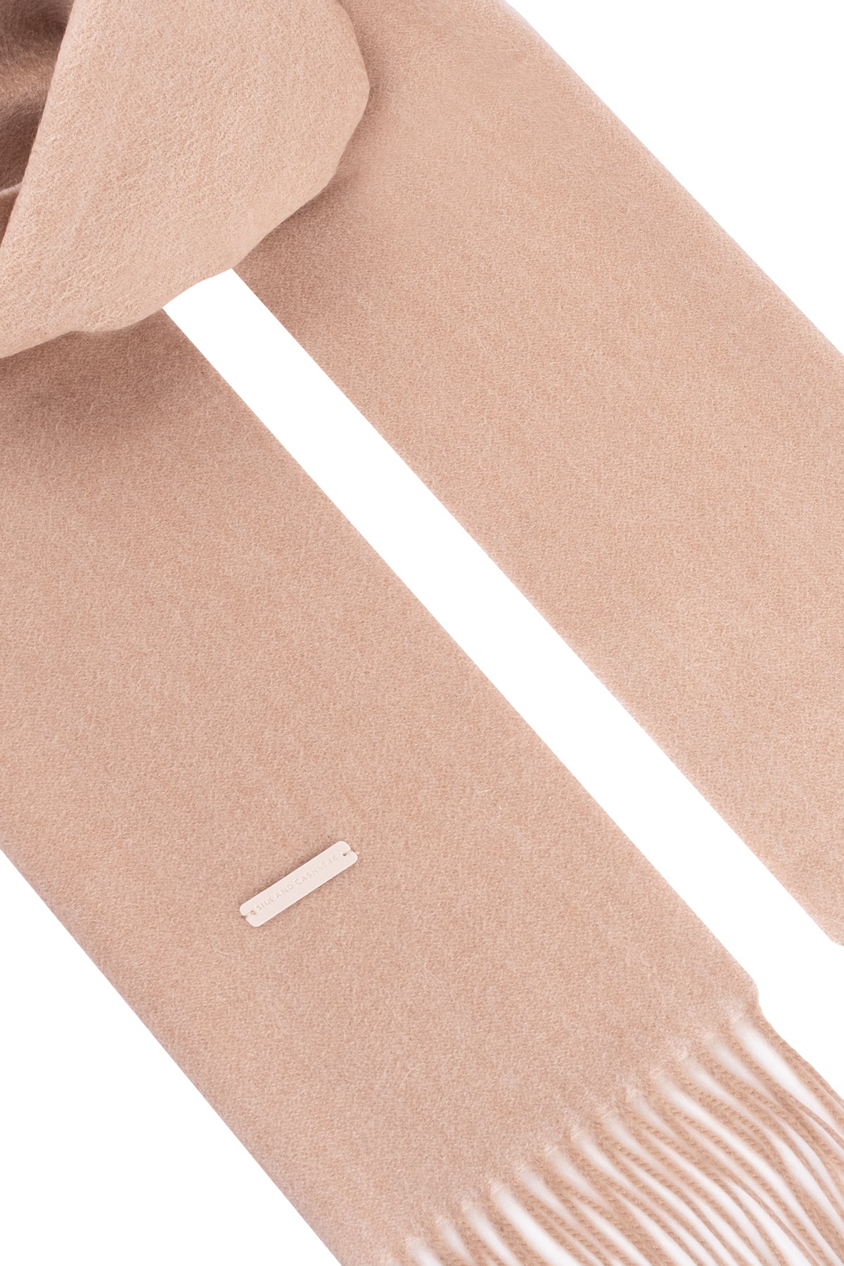 Bej Patrick Saf Kaşmir Çift Renkli Atkı 30x164 cm