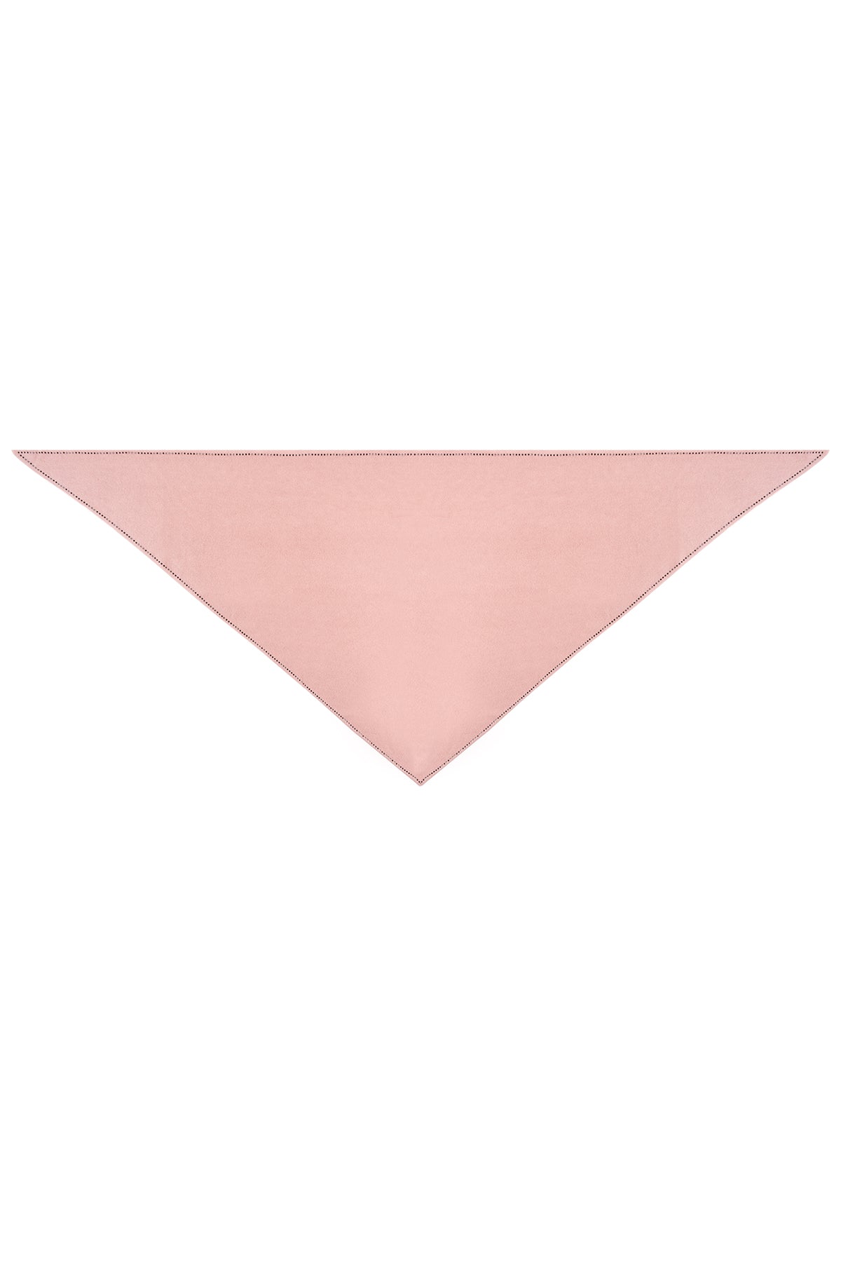 Gül Kurusu Saf Kaşmir Taşlı Üçgen Şal 105x105x165 cm