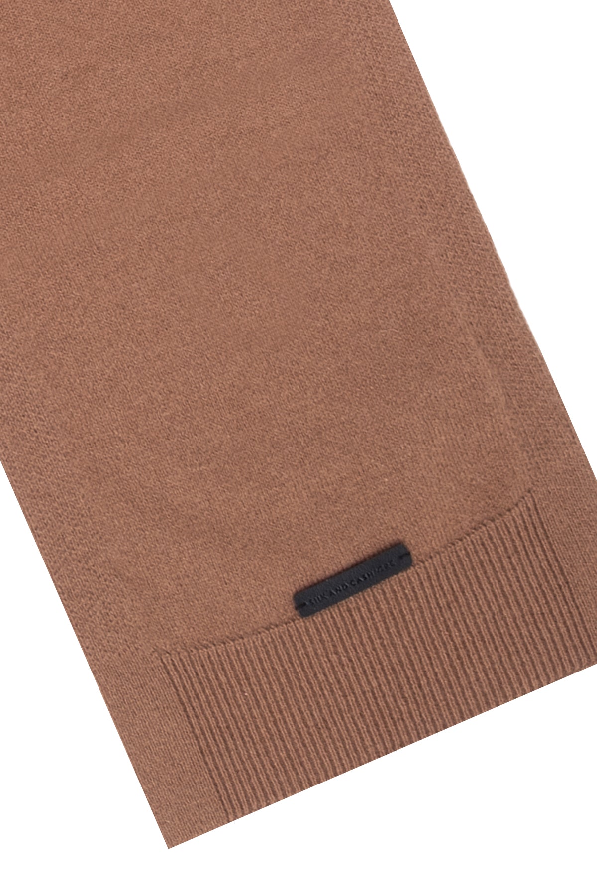 Camel Lilly Saf Kaşmir Kazak Atkı