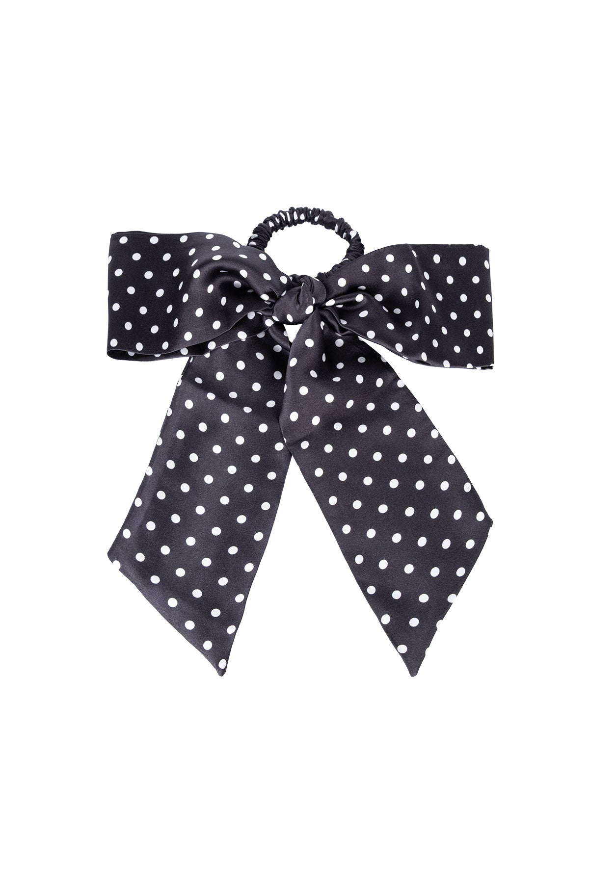 Siyah Anabel Saf İpek Kurdeleli Toka