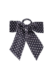 Siyah Anabel Saf İpek Kurdeleli Toka