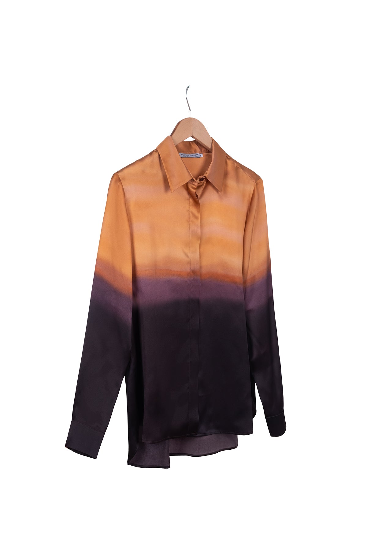 Altın Astrid Saf İpek Baskılı Gömlek