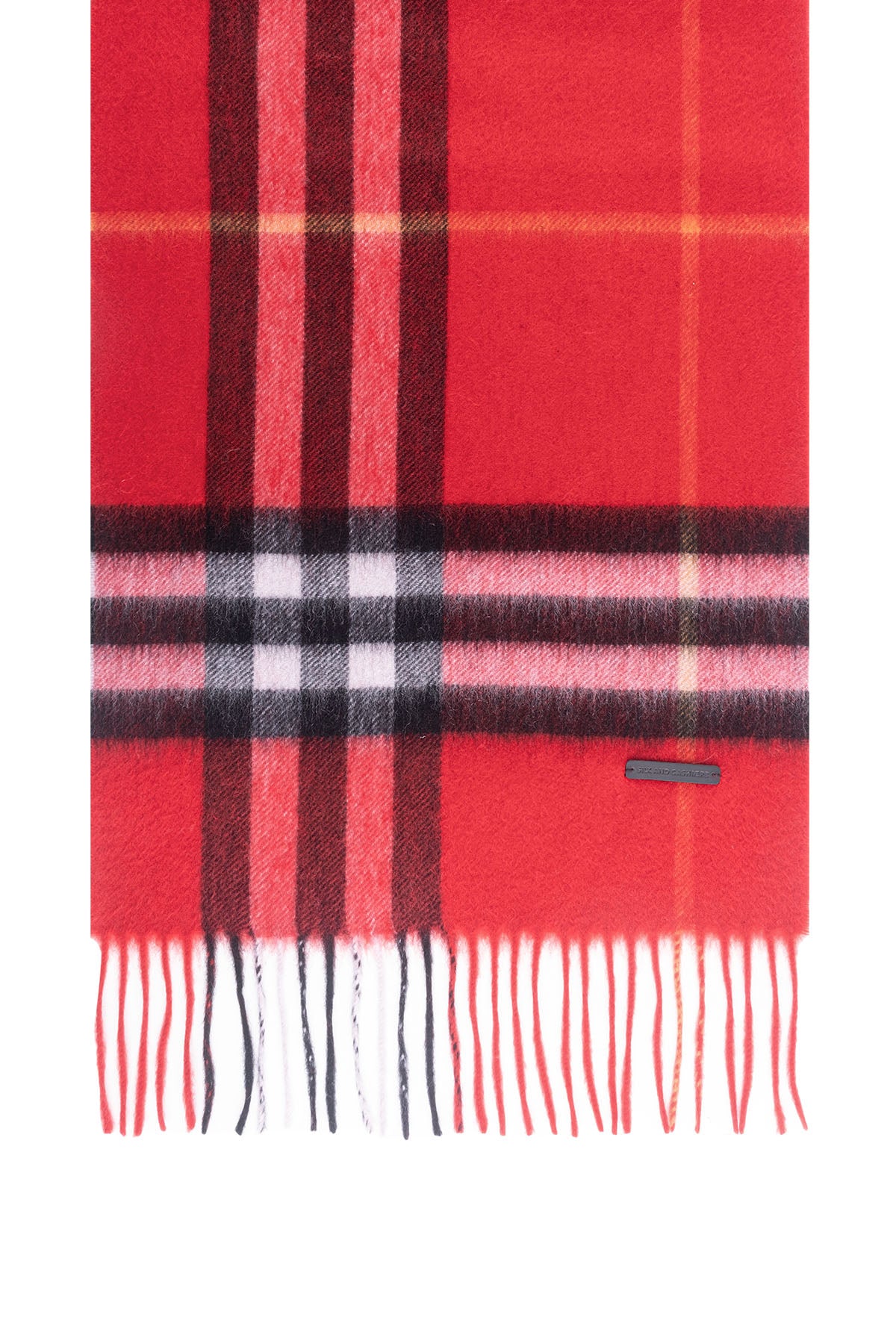 Kırmızı Patrick Saf Kaşmir Kareli Atkı 30x164