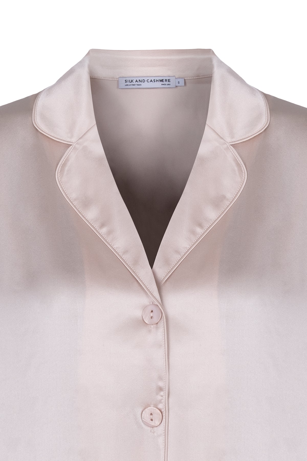 Bej Lindy İpek Pijama Seti