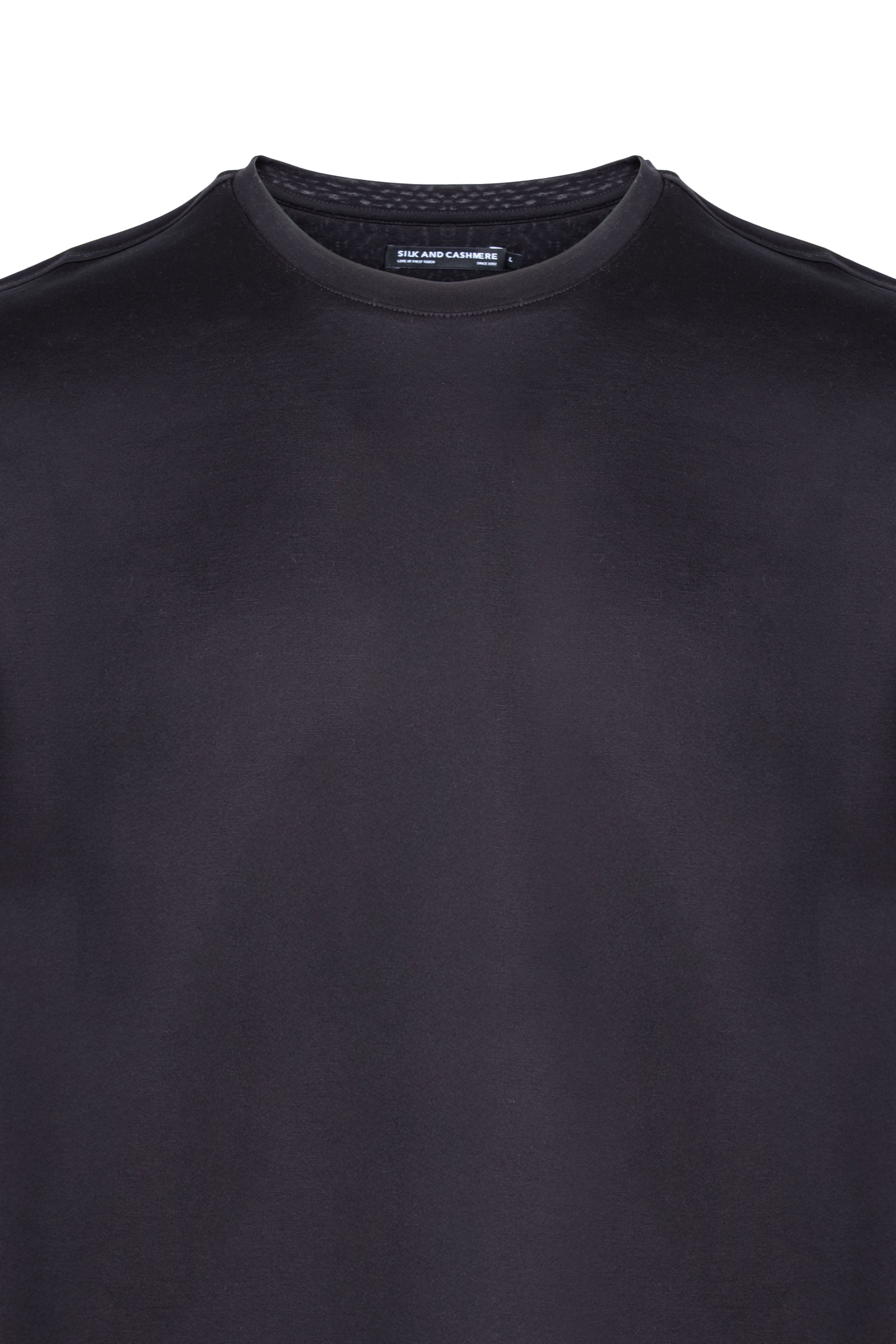 Siyah Kevin Bisiklet Yaka T-Shirt