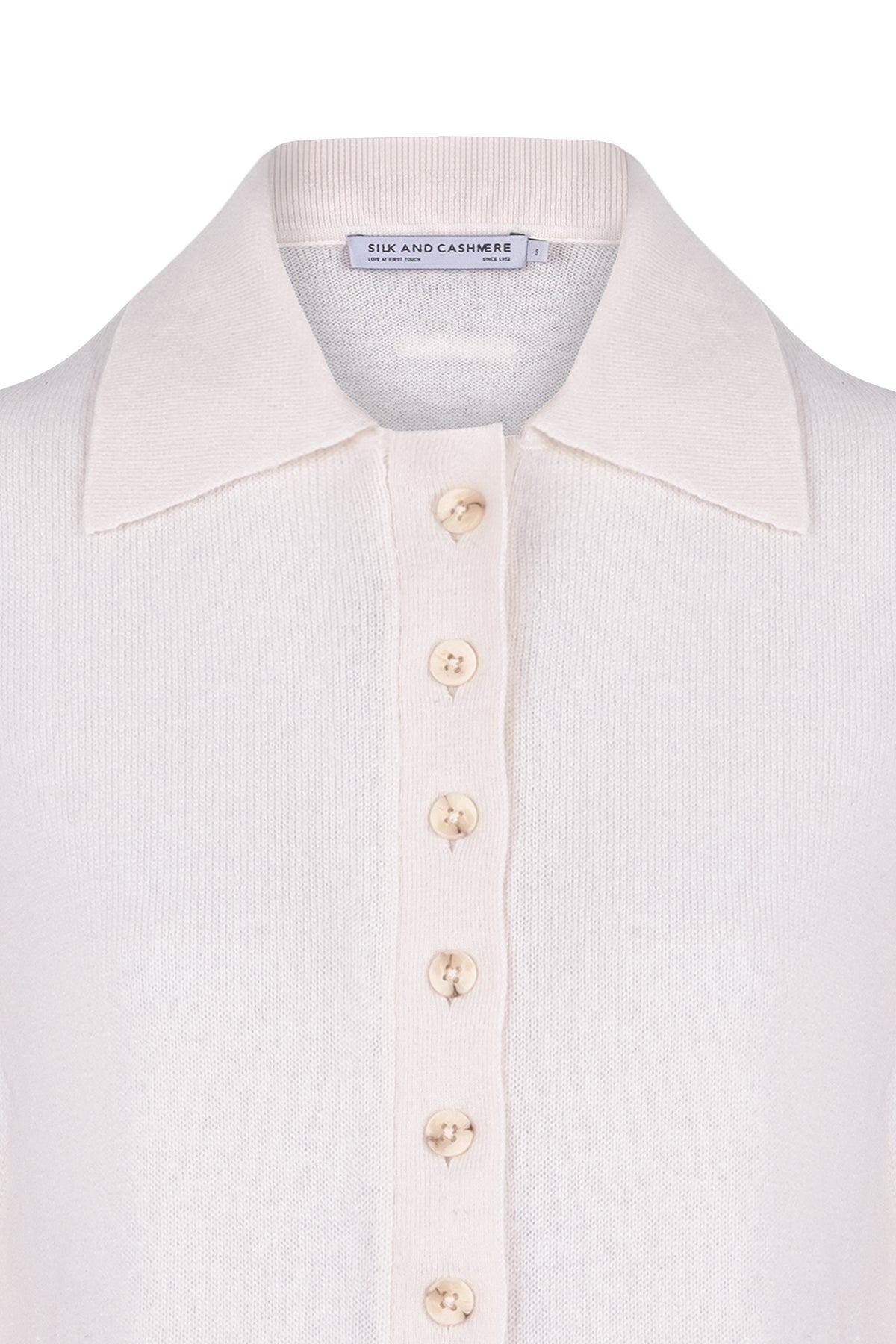 Ekru Vanessa Saf Kaşmir Polo Kazak