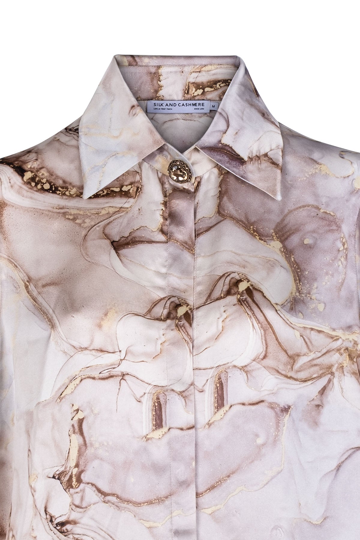 Açık Gri Limited Edition Saf İpek Gömlek