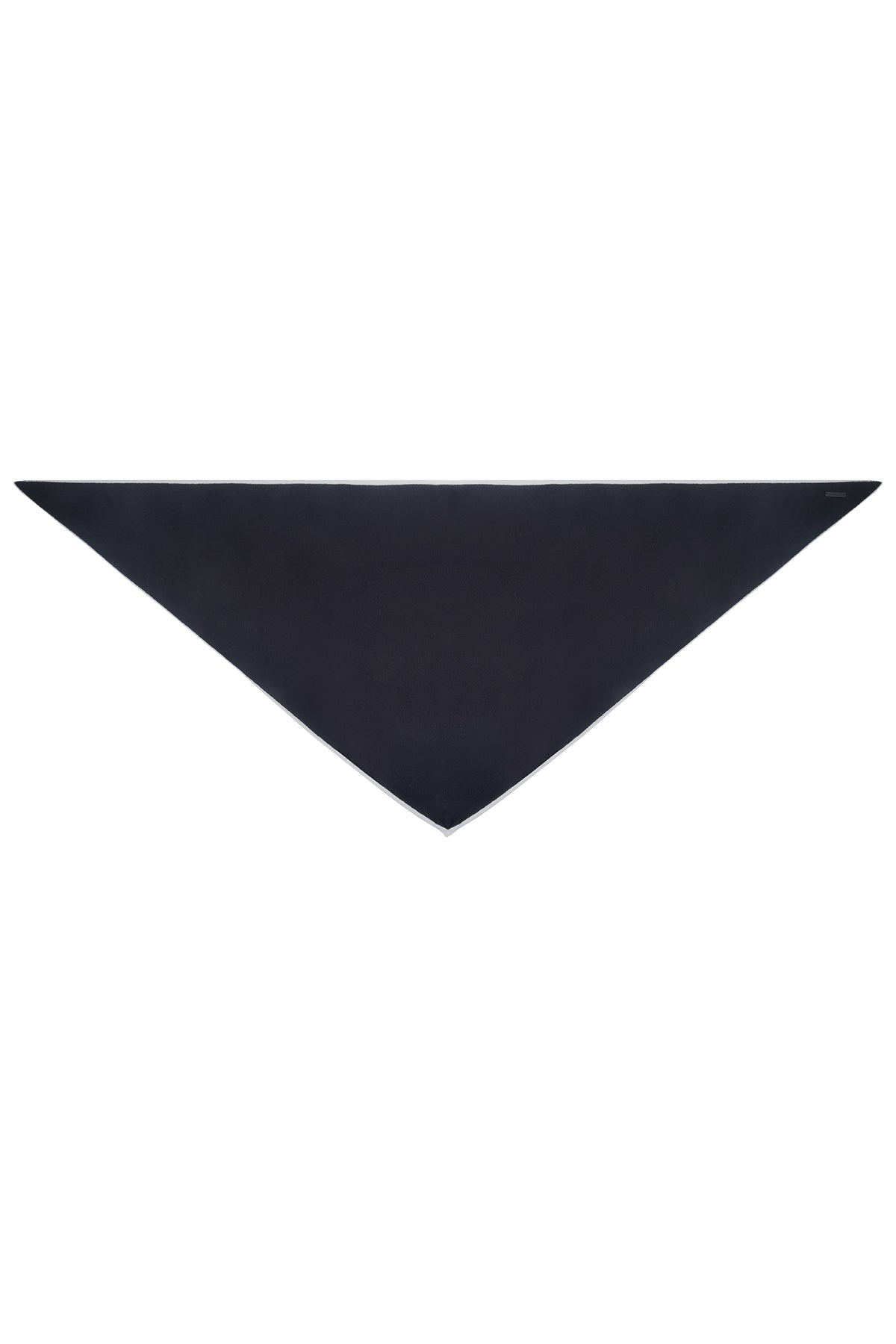 Siyah Saf Kaşmir Üçgen Atkı 73x160x73 cm