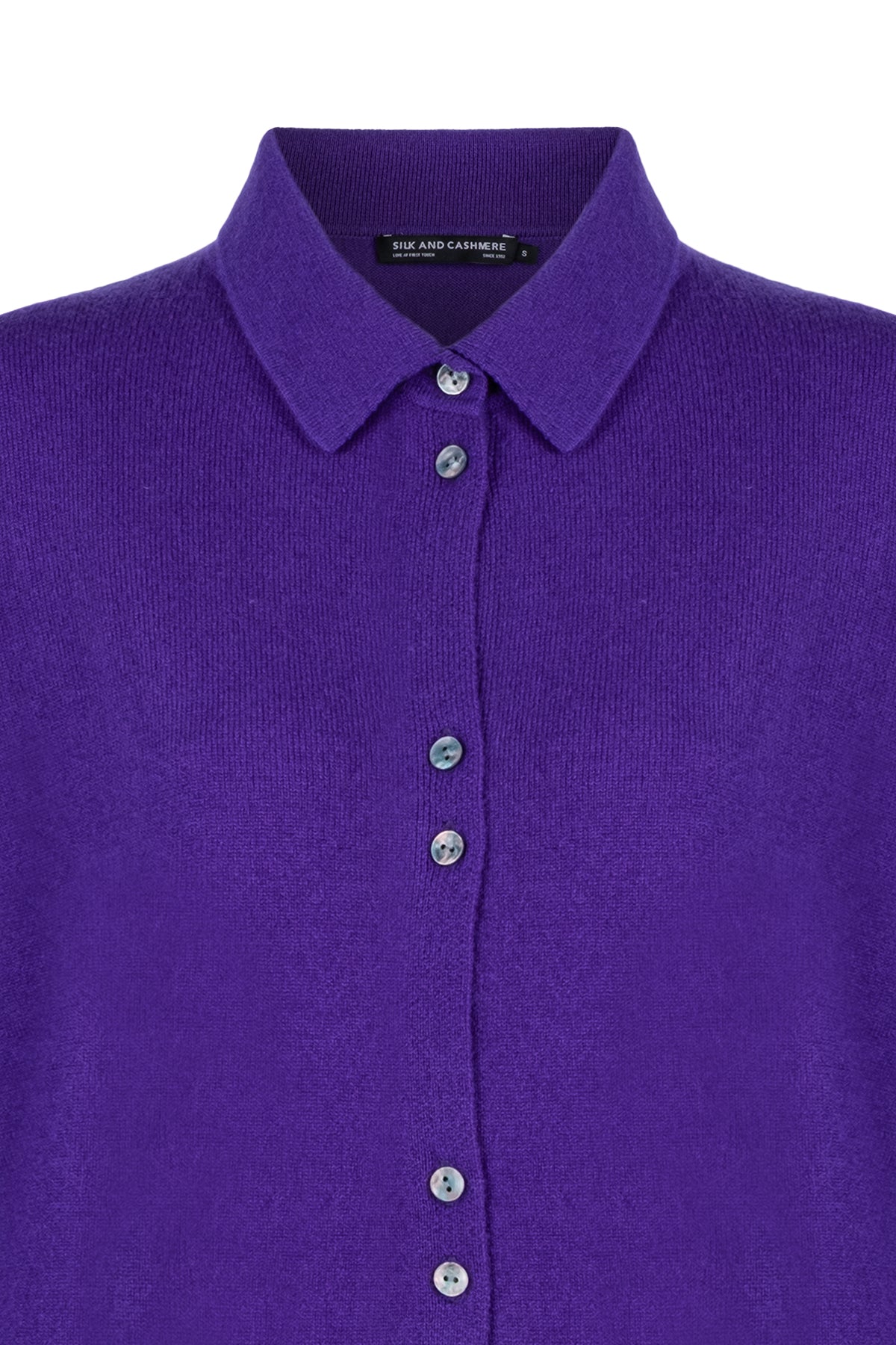 Mor Agata Saf Kaşmir Triko Gömlek