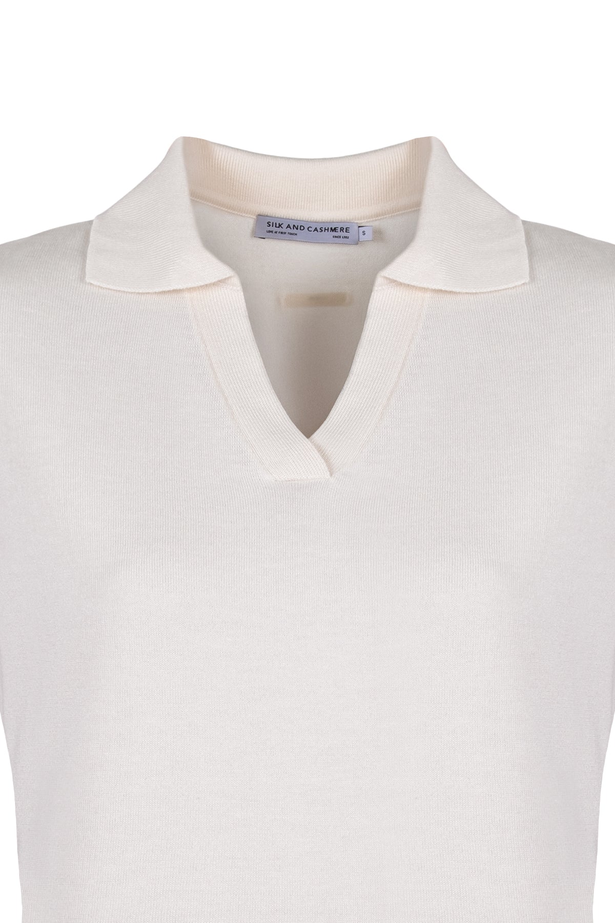 Ekru Zoe İpek Kaşmir Kısa Kollu Polo