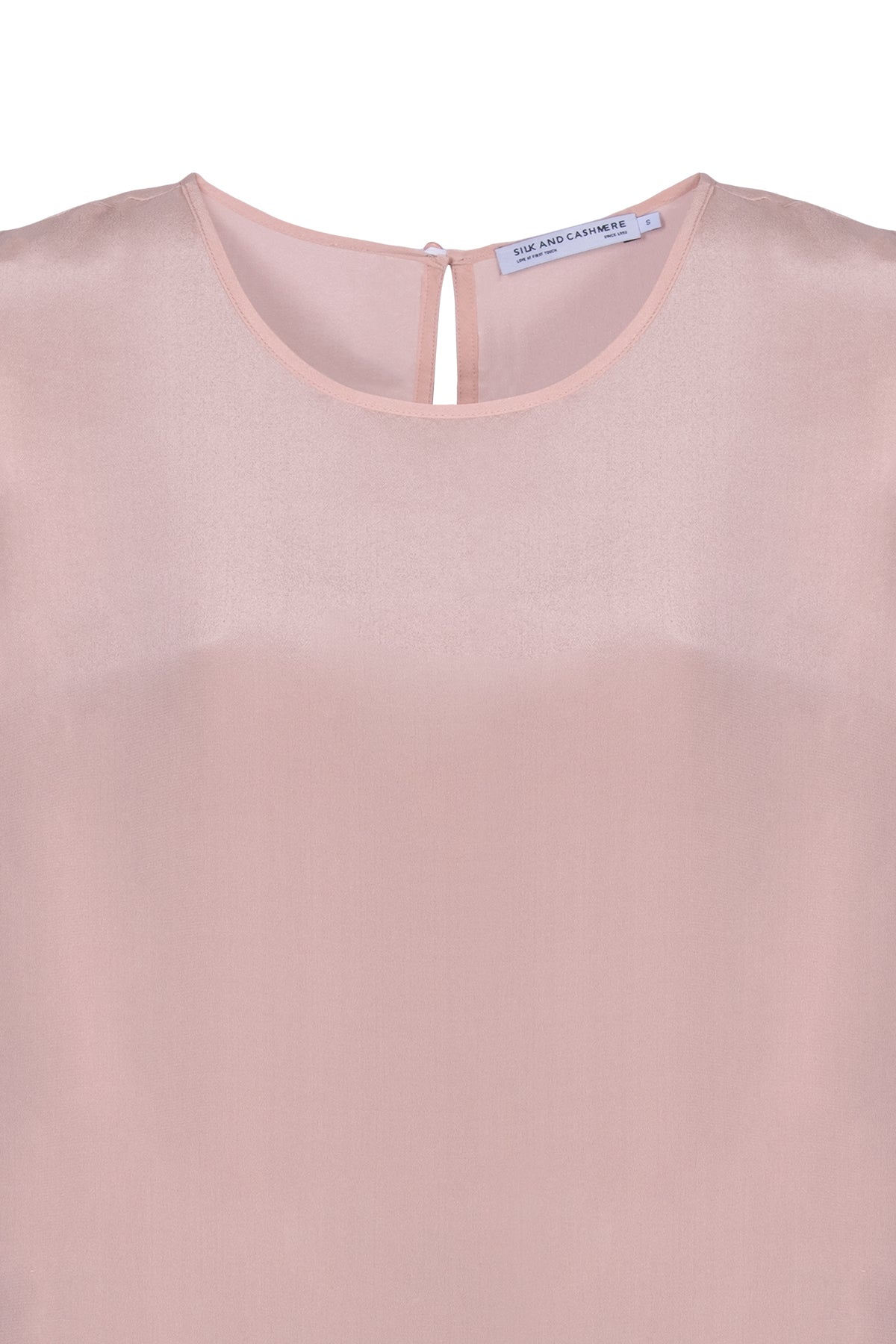 Gül Kurusu Toscana Saf İpek Kolsuz Tunik