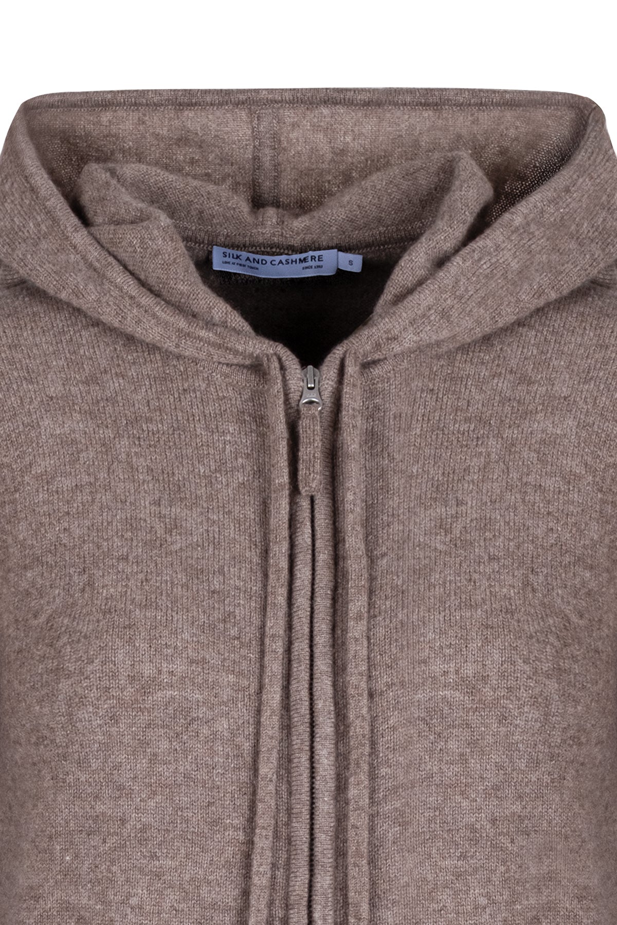 Vizon Isabella Saf Kaşmir Kapüşonlu Hırka