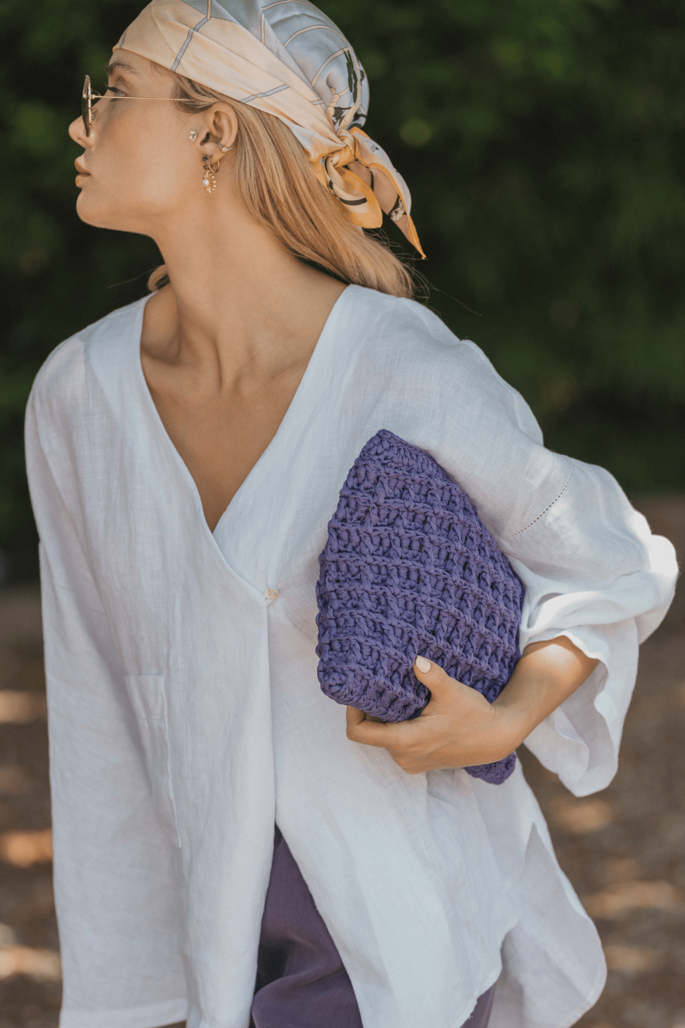 Altın Laila Saf İpek Roma Küçük Eşarp 50x50 cm