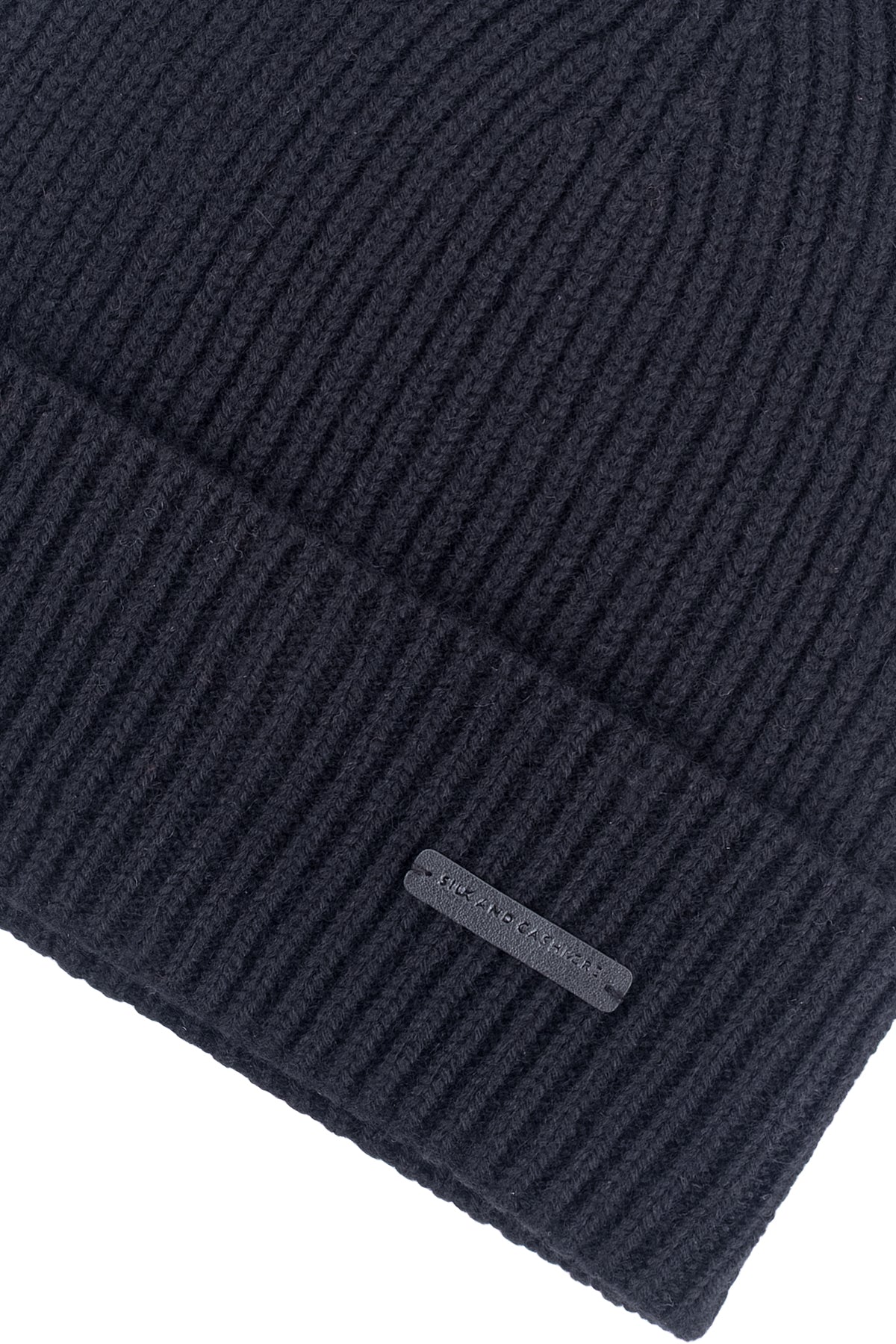 Siyah Stockholm Saf Kaşmir Ribana Bere