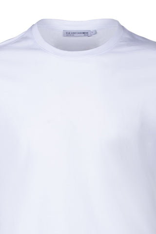 Beyaz Yuvarlak Yaka Erkek T-Shirt