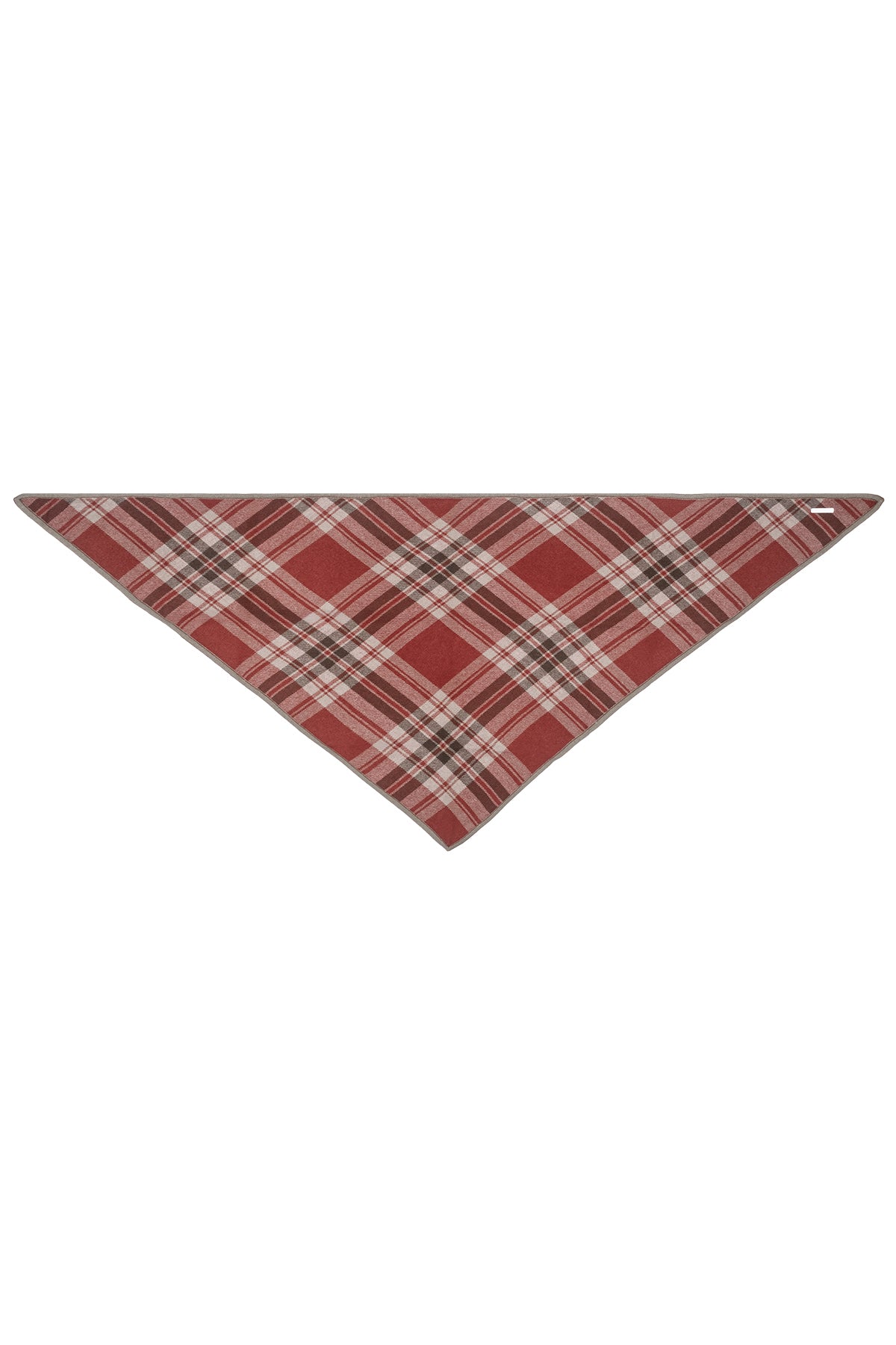 Turuncu Saf Kaşmir Kareli Üçgen Şal 100x100x145 cm