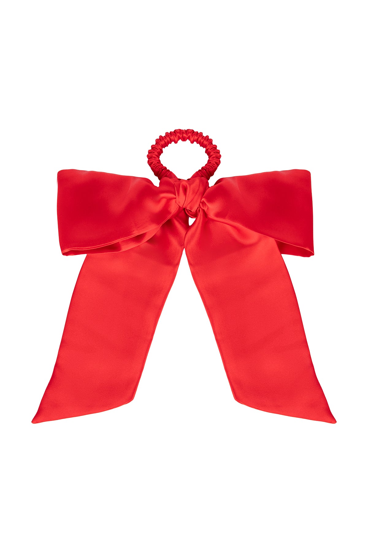 Kırmızı Anabel Saf İpek Kurdeleli Toka