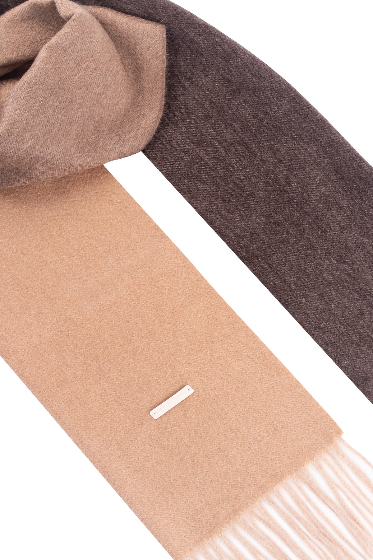 Camel Patrick Saf Kaşmir Degrade Atkı 170x35 cm