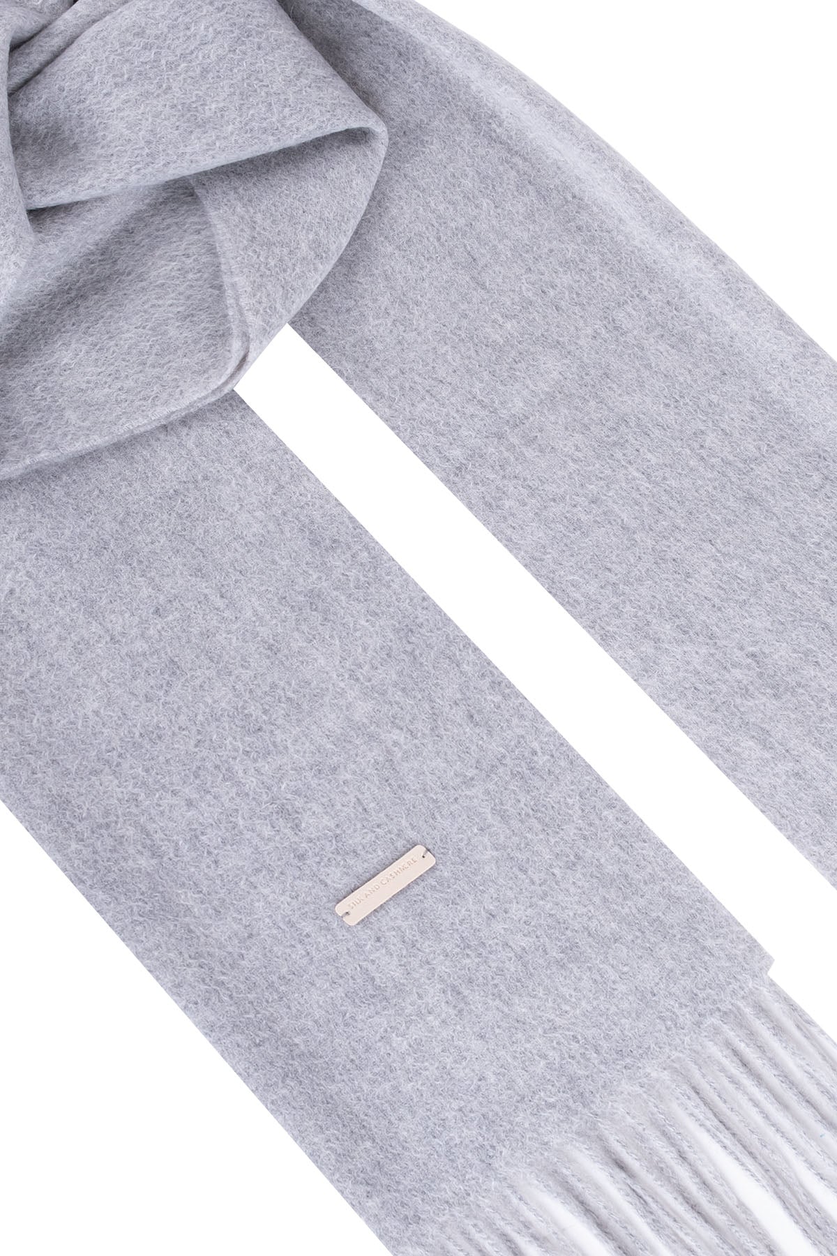 Açık Gri Patrick Saf Kaşmir Atkı 35x170 cm