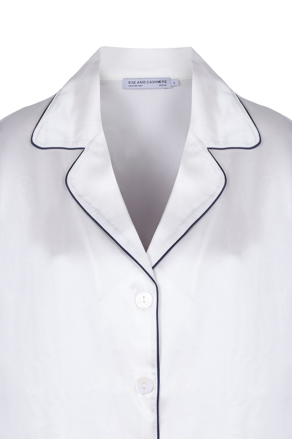 Beyaz Cindy İpek Pijama Seti