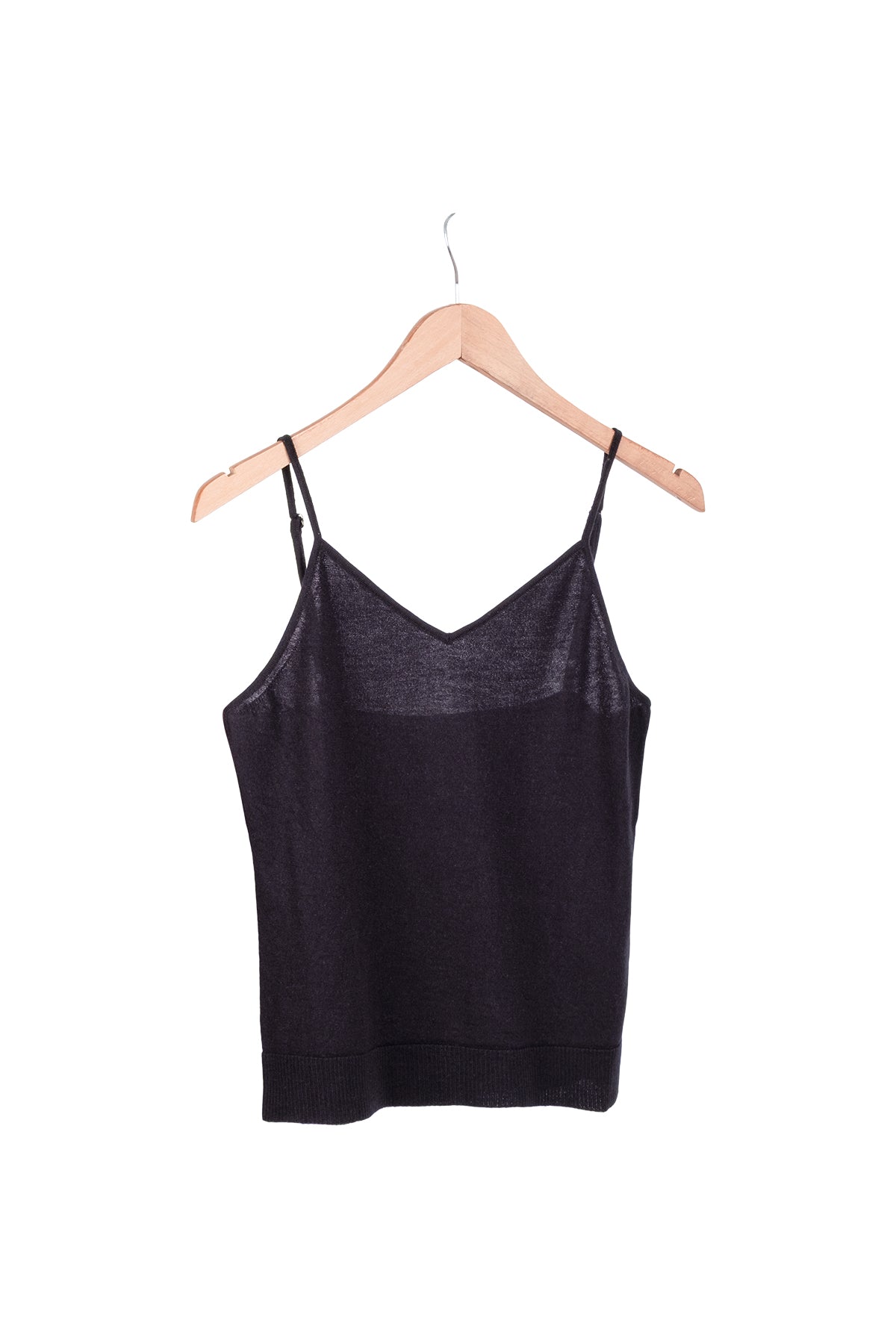 Siyah Zoe İpek Kaşmir Camisole Bluz