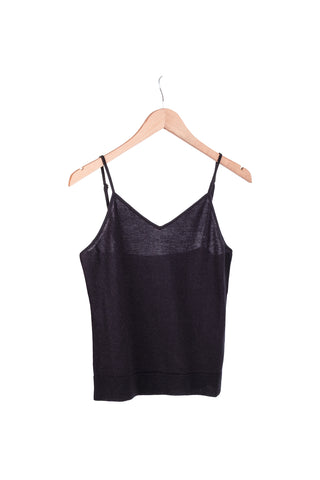 Siyah Zoe İpek Kaşmir Camisole