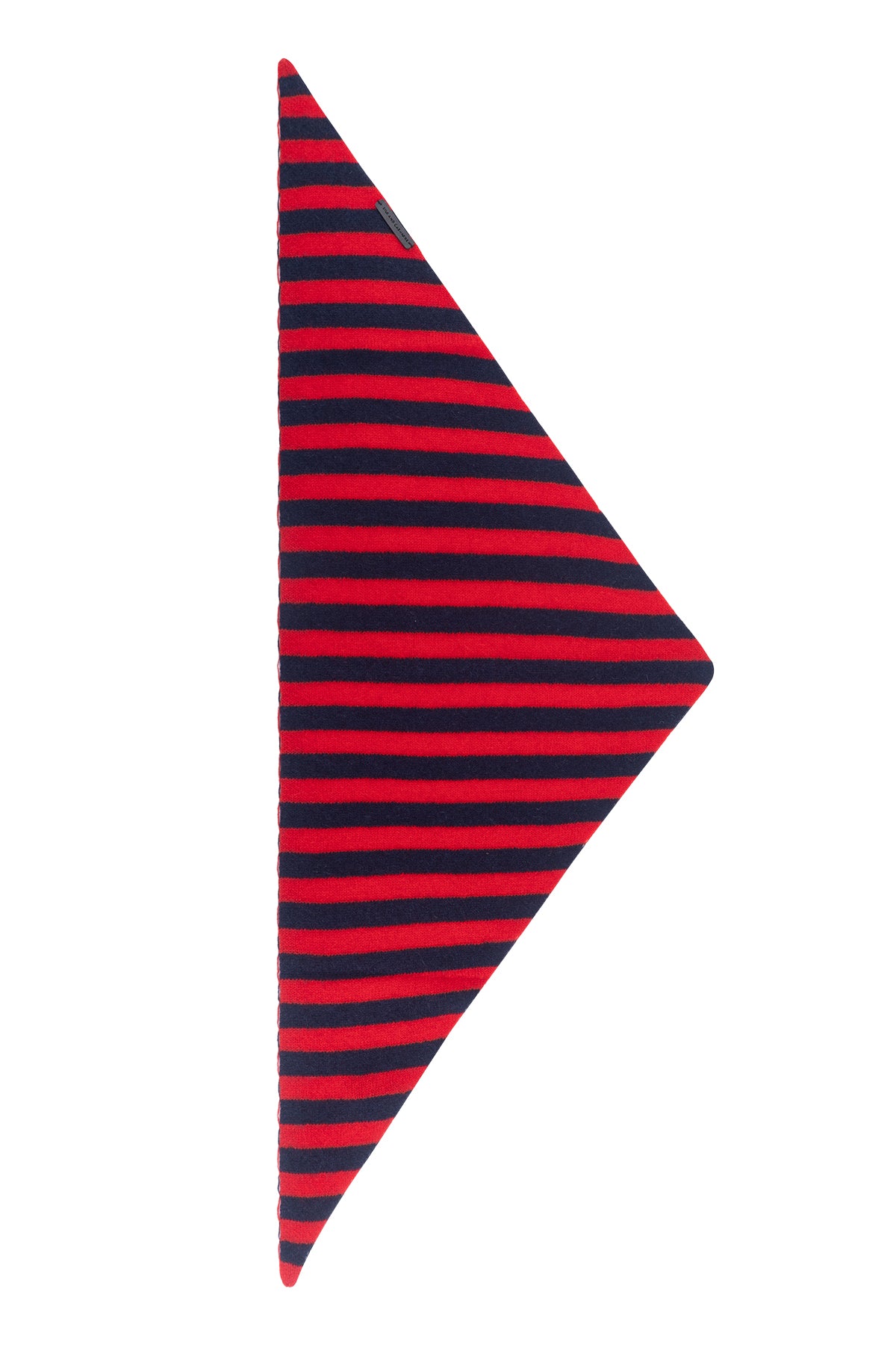 Kırmızı Lacivert Rose Saf Kaşmir Çizgili Fular Bandana 85x30x30 cm