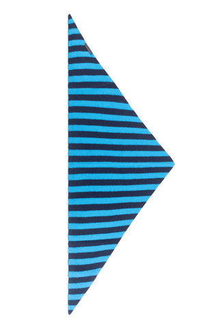 Aqua Lacivert Rose Saf Kaşmir Çizgili Fular Bandana 85x30x30 cm