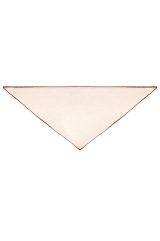 Bej Saf Kaşmir Üçgen Atkı 73x160x73 cm