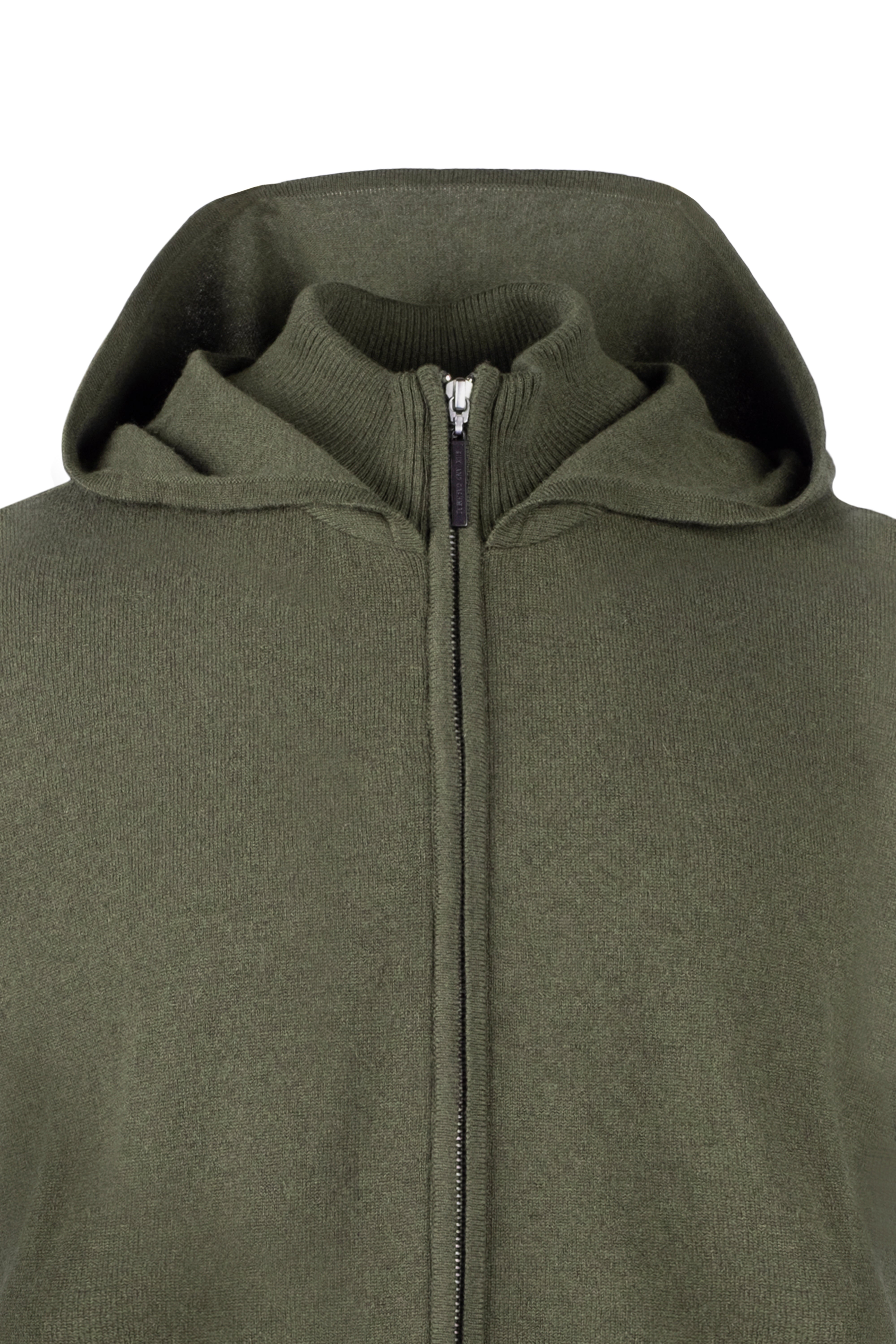 Haki Sam Avusturalya Yün ve Kaşmir Kapüşonlu Erkek Hırka