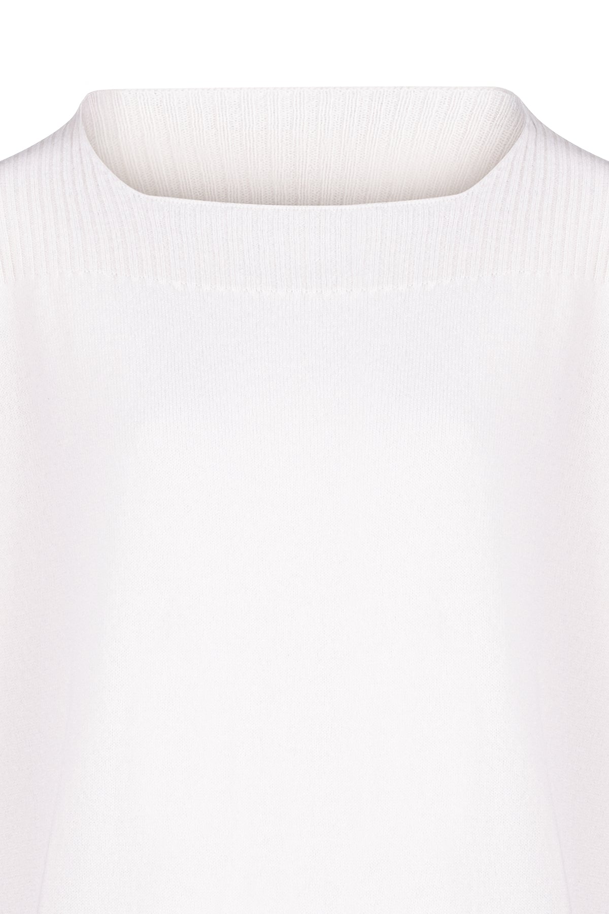 Ekru Isabella Saf Kaşmir Kayık Yaka Kazak